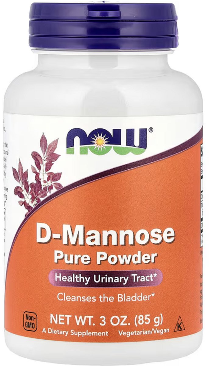 NOW Foods D-Mannose Pure Powder 85g – Blaas & Urinewegen Support – Vegan