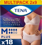 TENA Silhouette Plus - high waist incontinentiebroekjes - Crème - M - 18 stuks