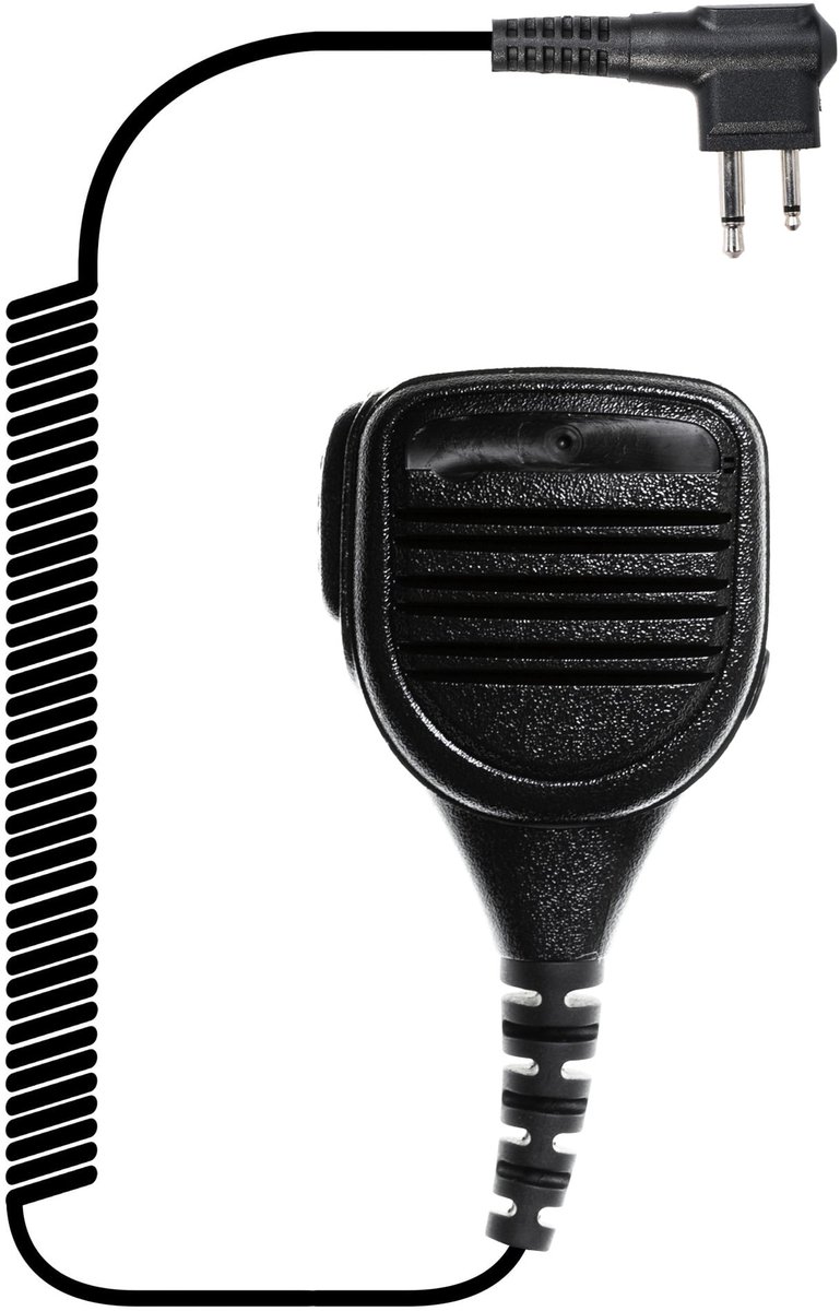 Hoornie Speakermicrofoon Motorola 2-pin - Heavy Duty Spreeksleutel - Kevlar Kabel - oa. XT420, CP040, DP1400, CLR446, Mototrbo R2