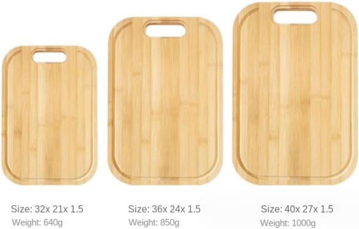 Snijplank op maat - Houten hakblok - Keukenwerk - Gepersonaliseerd cadeau - 36 x 24 cm - Natuurlijk — cadeau in Cadeau-ideeën - foto 5