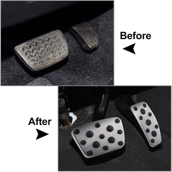 Auto Pedaalhoezen - Rem Gas - Verbeter Rijcomfort - Antislip Ontwerp - 300 g - Zilver — afbeelding 3