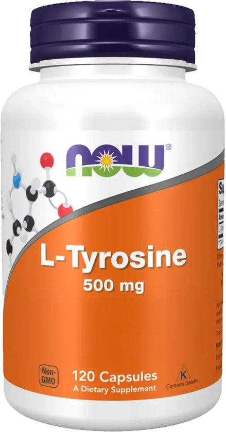 Now Foods L-Tyrosine 500mg (120) Standard - Aminozuren - Aminozuur-Mix