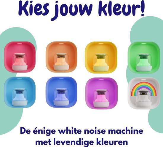 White Noise - Nachtlampje - Slaaptrainer - Witte Ruis - RGB - Geschikt voor Baby, Kinderen en Volwassenen - Oplaadbaar - Good Experience — afbeelding 4