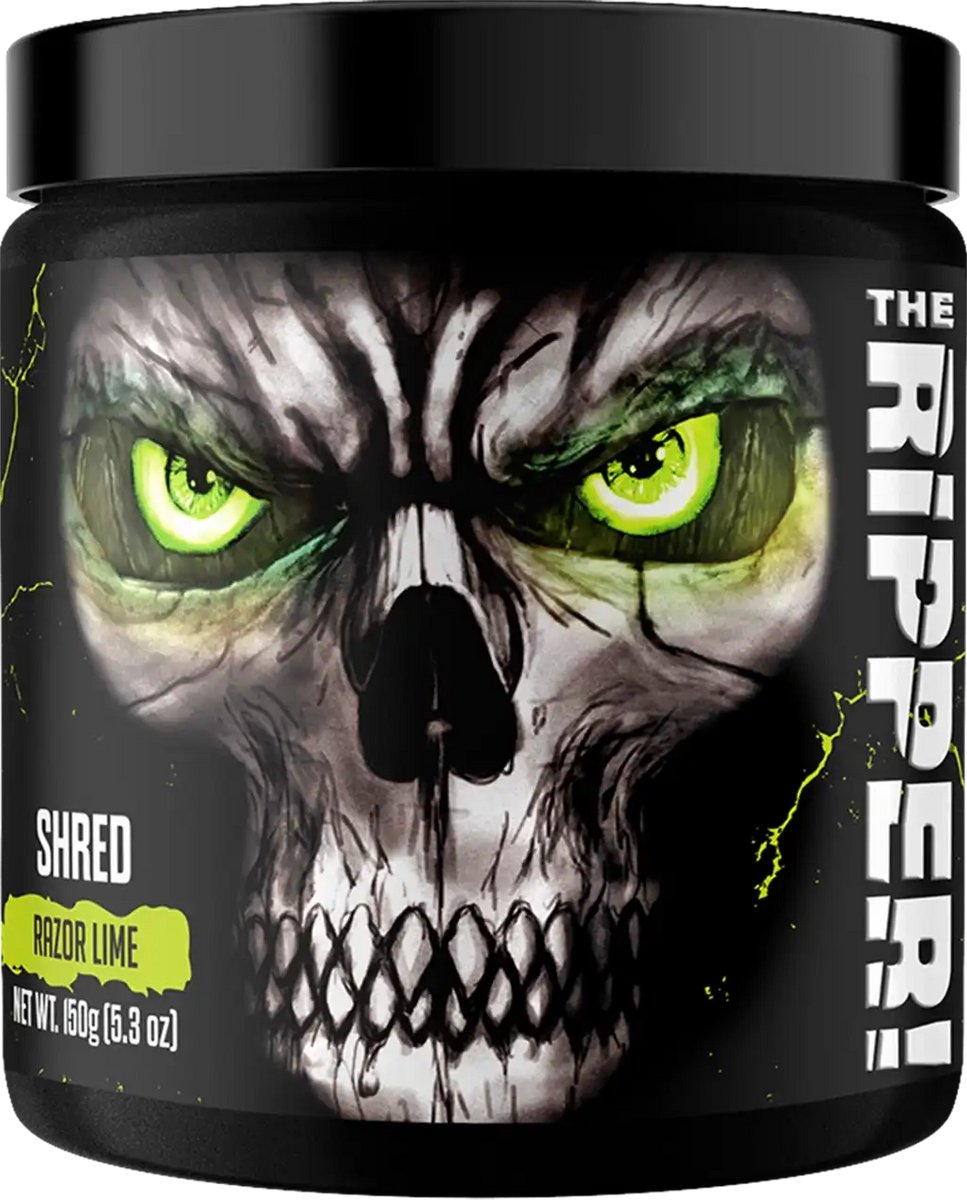 The Ripper Voedingssupplement - Pre Workout - Cafeïne - Vitamine C / B12 - 30 servings (150 gram) - Razor Lime