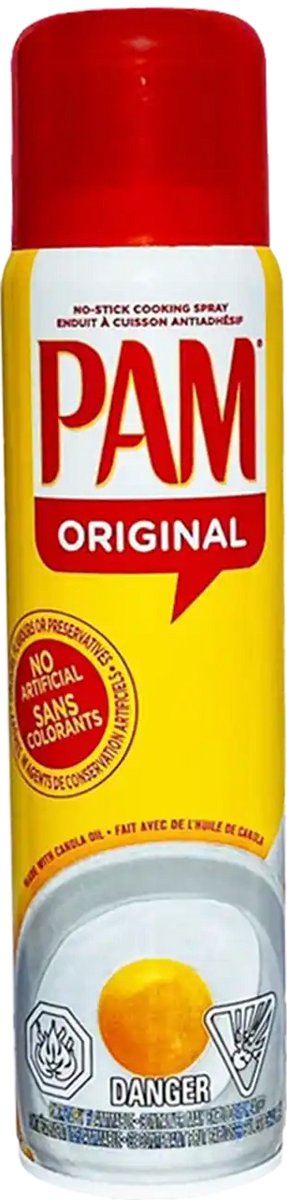 Pam Cooking Spray Original - olie om vetarm te bakken en braden - 170 gram