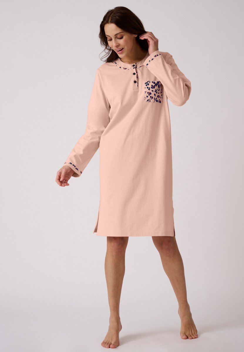 Damart - Slipdress mesh jersey, lengte 95 cm - Dames - Roze - 50-52 (XL)