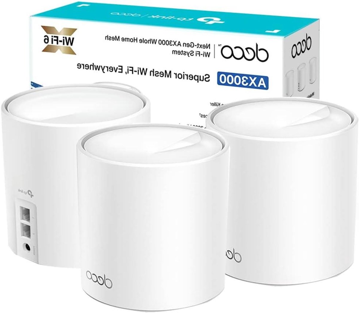 Mesh Wi-Fi Systeem - Thuisnetwerk Uitbreiding - Snelle Internetverbinding - Wi-Fi 6 Technologie - 650 m² Dekking - Wit