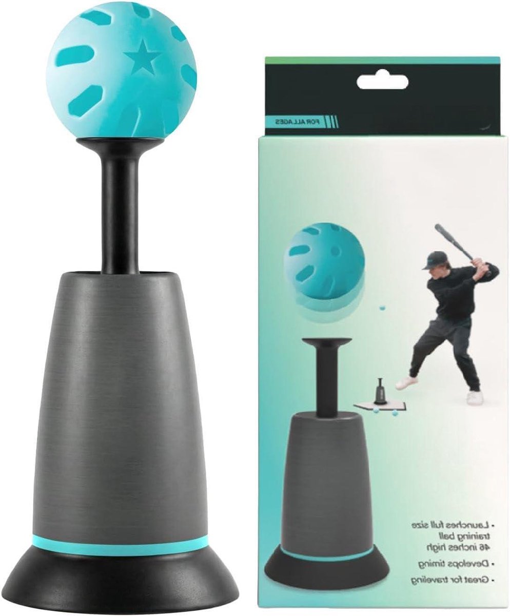 Honkbal Trainings Tee - Slag Trainingshulp - Vaardigheden Verbeteren - Instelbare Hoogte - 29 x 12.5 cm - Zwart