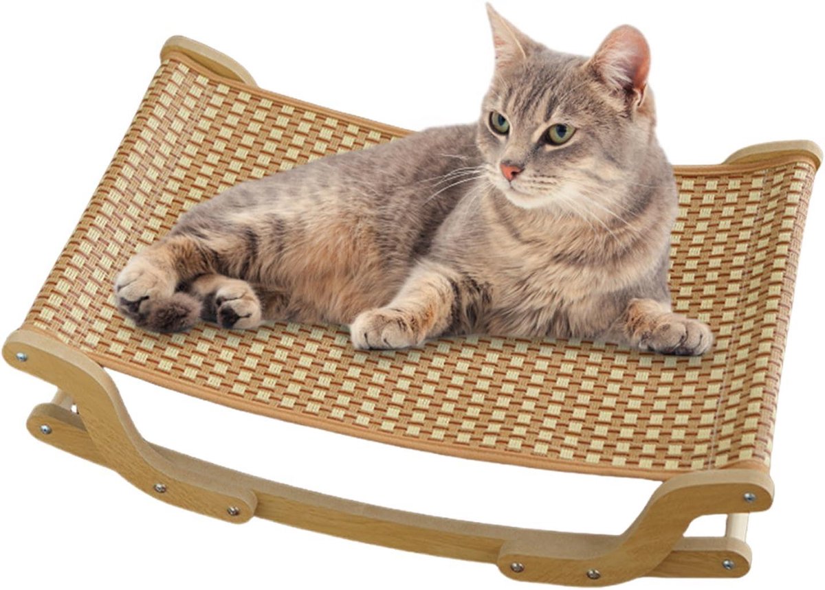 Katten loungestoel - Huisdier ligstoel - Spelen en rusten - Sisal en hout - 54.5 x 36.3 cm - Niet gespecificeerd