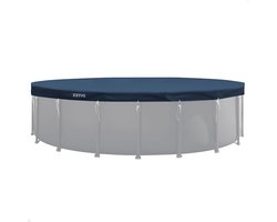 Zwembadafdekking Rond - Afdekzeil Pool - Zwembad Beschermen - UV-bestendig Materiaal - 610 cm Diameter - Blauw