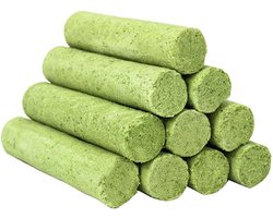 Natuurlijke Kattengras Snacks - 10 Sticks van 50g voor Tandverzorging en Haarballenbestrijding, Bevroren Gedroogd Kattenvoer met Katnip