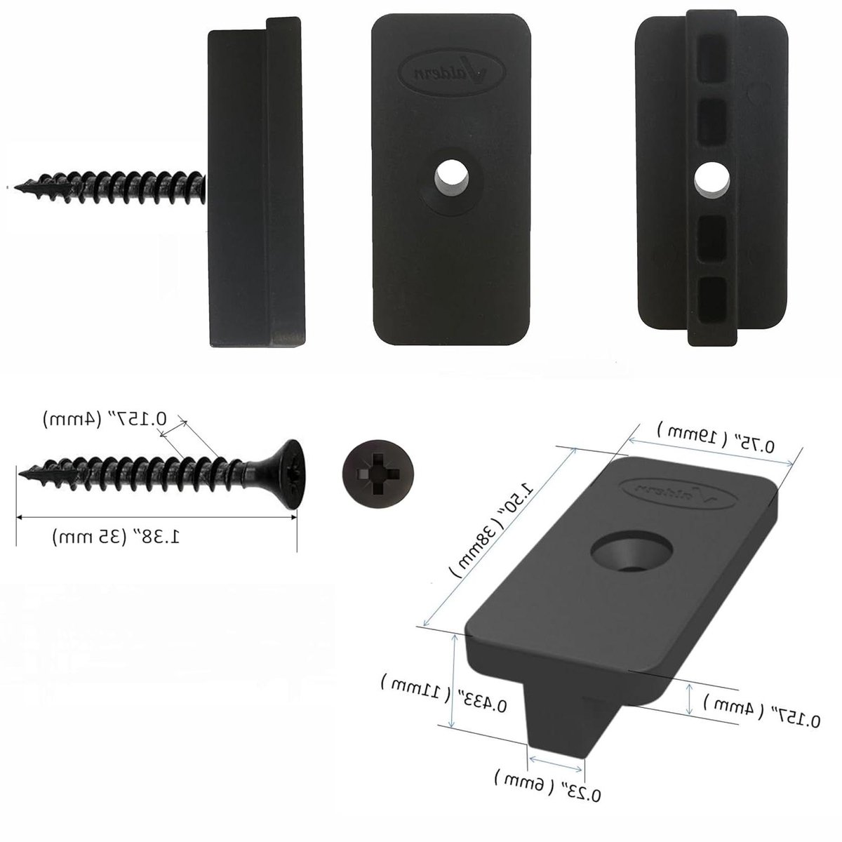 Terrasklemmen Composiet - Deck Clips - Terras Installatie - Verborgen Bevestiging - 100 Stuks - Zwart