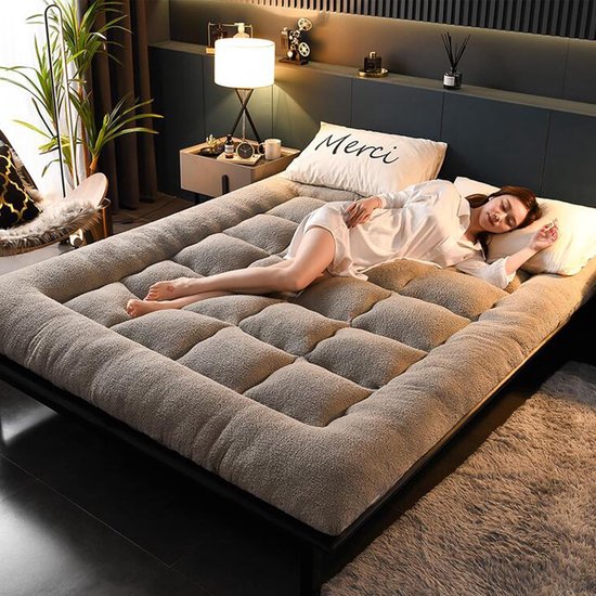Opvouwbare Matras - Vloerbed - Comfortabel Slapen - Lichtgewicht Ontwerp - Twin tot Queen - Grijs — afbeelding 5