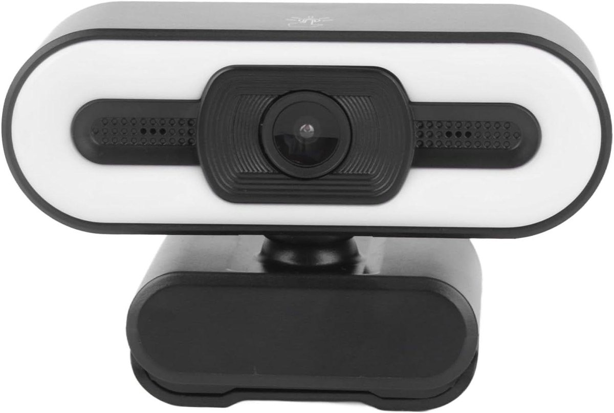 HD Webcam - Computer Camera - Video Bellen - Ingebouwd LED Licht - 1080P Resolutie - Zwart