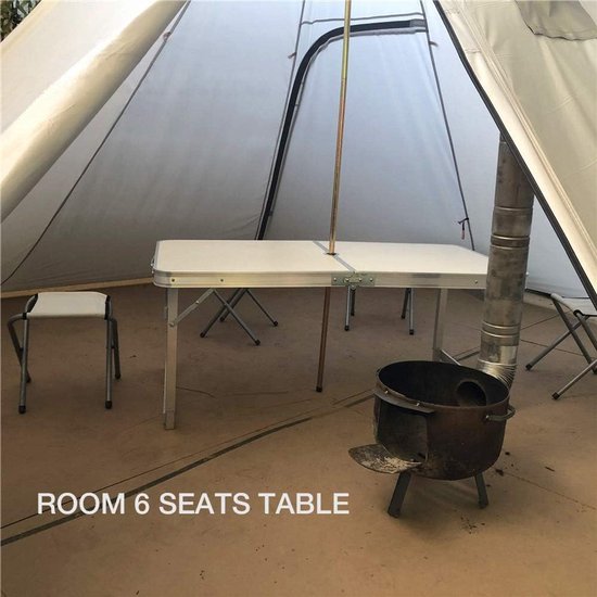 Tipi Tent - Outdoor Tent - Kamperen en Hiken - Vierseizoenen Tent - 4 Persoons - Olijfgroen — afbeelding 5