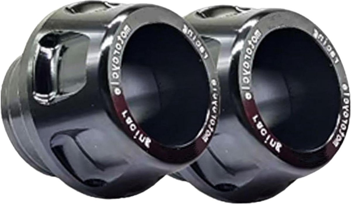 Motor Valpads - Frame Beschermers - Motor Beschermen - Robuuste Aluminiumlegering - 2 Stuks - Zwart