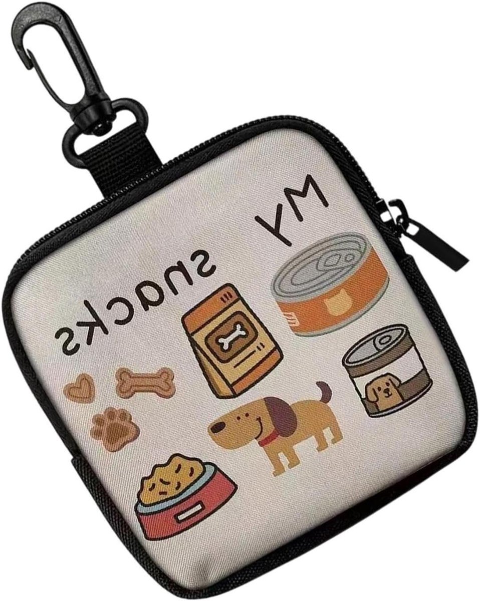 Hondensnacktas - Opbergtas Voeding - Hondentraining Buiten - Zichtbaar Vulniveau - 11 x 12 cm - Grijs