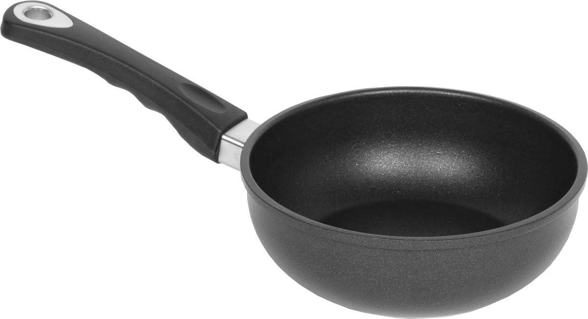 Sautepan Koekenpan - Kleine Wok - Culinaire Hoogstandjes - Lotan Anti-aanbaklaag - 20 cm Diameter - Zwart