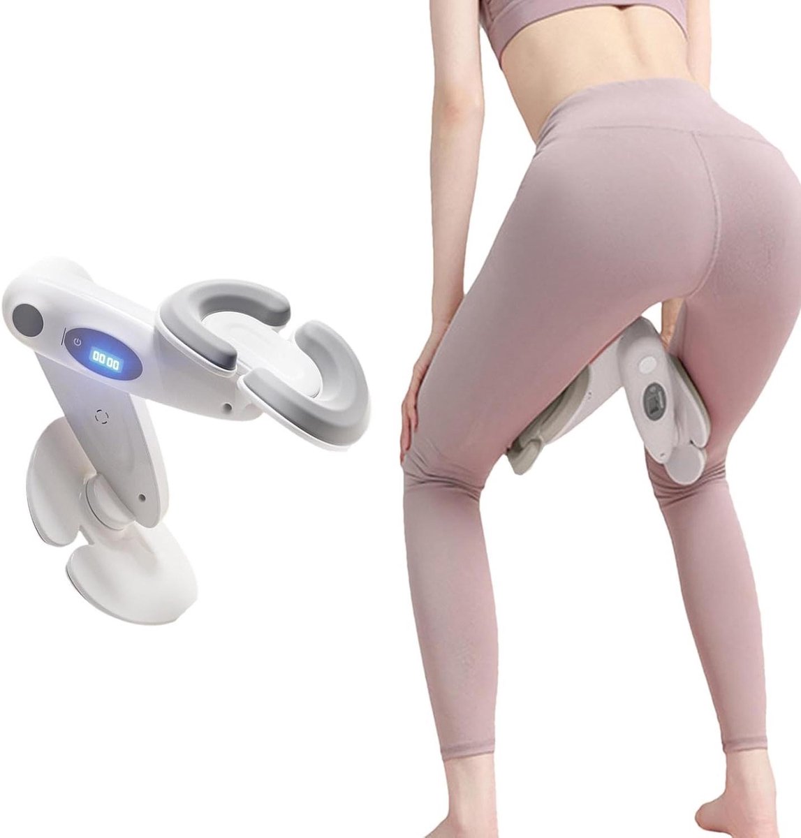 Dij Trainer Vrouwen - Heup Trainer - Beentraining Apparatuur - Met Digitale Meter - 21 x 34.5 cm - Grijs