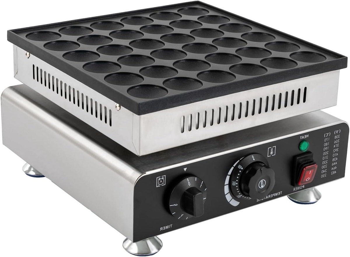 Elektrische Wafelmaker - Pannenkoekenbakker - Snelle Snacks Maken - 36 Gaten Capaciteit - 33 x 32 x 20 cm