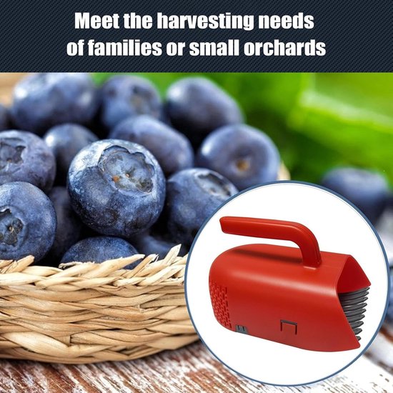 Bessenplukker - Fruitkam Hark - Efficiënt Oogsten - Polsontlasting Handvat - 22.8 x 14 cm - Rood — afbeelding 5