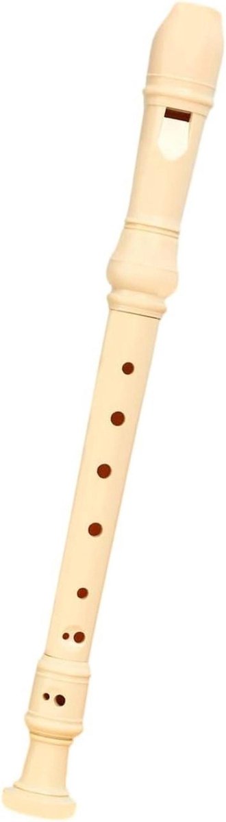 Houten Blokfluit - Sopraan Recorder - Muziek Leren - Duitse Stijl - 32.5 cm - Wit