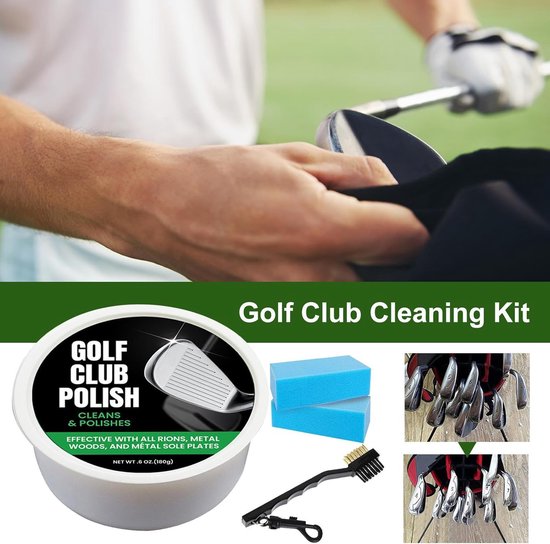 Golfclub polijstset - Onderhoudscrème clubs - Clubs opknappen - Verwijdert roest vuil - 180 gram pasta - Niet gespecificeerd — afbeelding 4