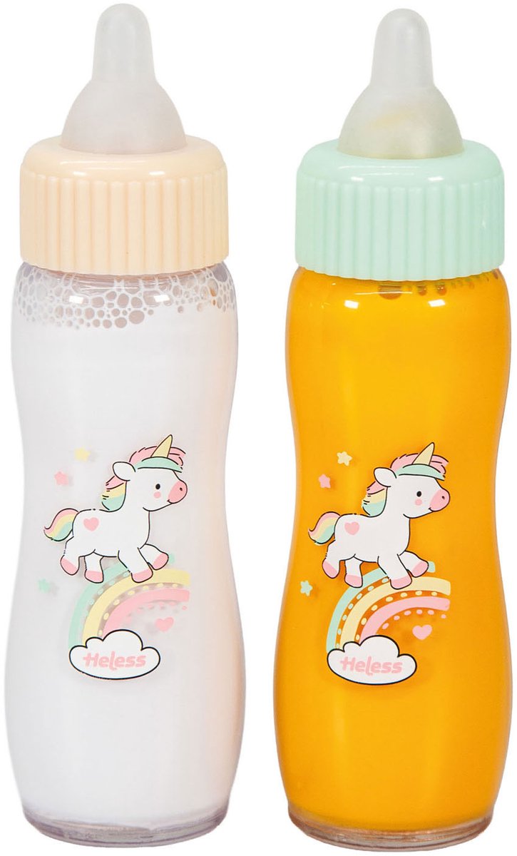 Heless poppenflesje magisch speelgoed set van 2 voor poppen.
