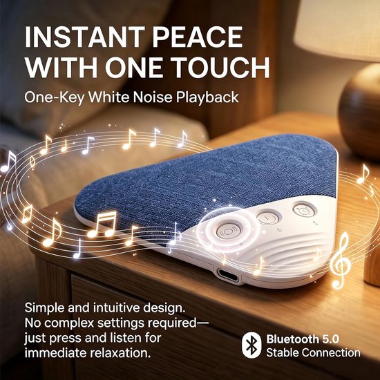 Kussenluidspreker Bluetooth - Draadloze speaker - Rustig slapen - Persoonlijke geluidsoase - 120 gram - Blauw — afbeelding 4