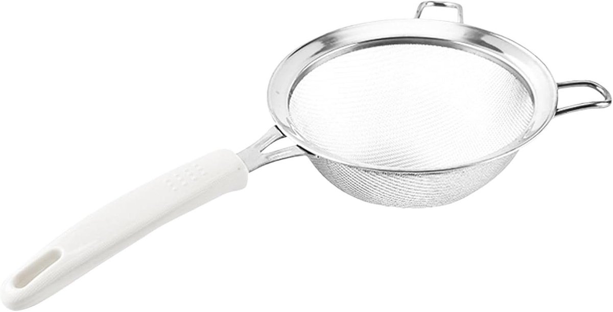 Dubbele Laag Zeef - Fijne Mesh - Bakken en Koken - Roestvrij Staal - 25 x 8 x 3 cm