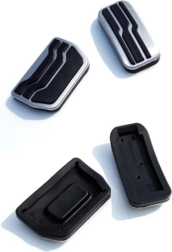 Pedaalhoezen Roestvrij Staal - Auto Interieur - Veiliger Rijden - Antislip Ontwerp - 25 x 10 x 5 cm - Zilver — afbeelding 4