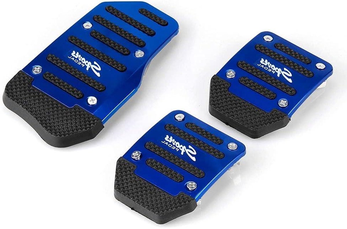 Pedaal Covers Set - Auto Pedaalhoezen - Veiliger Rijden - Antislip Oppervlak - 3 Stuks - Blauw