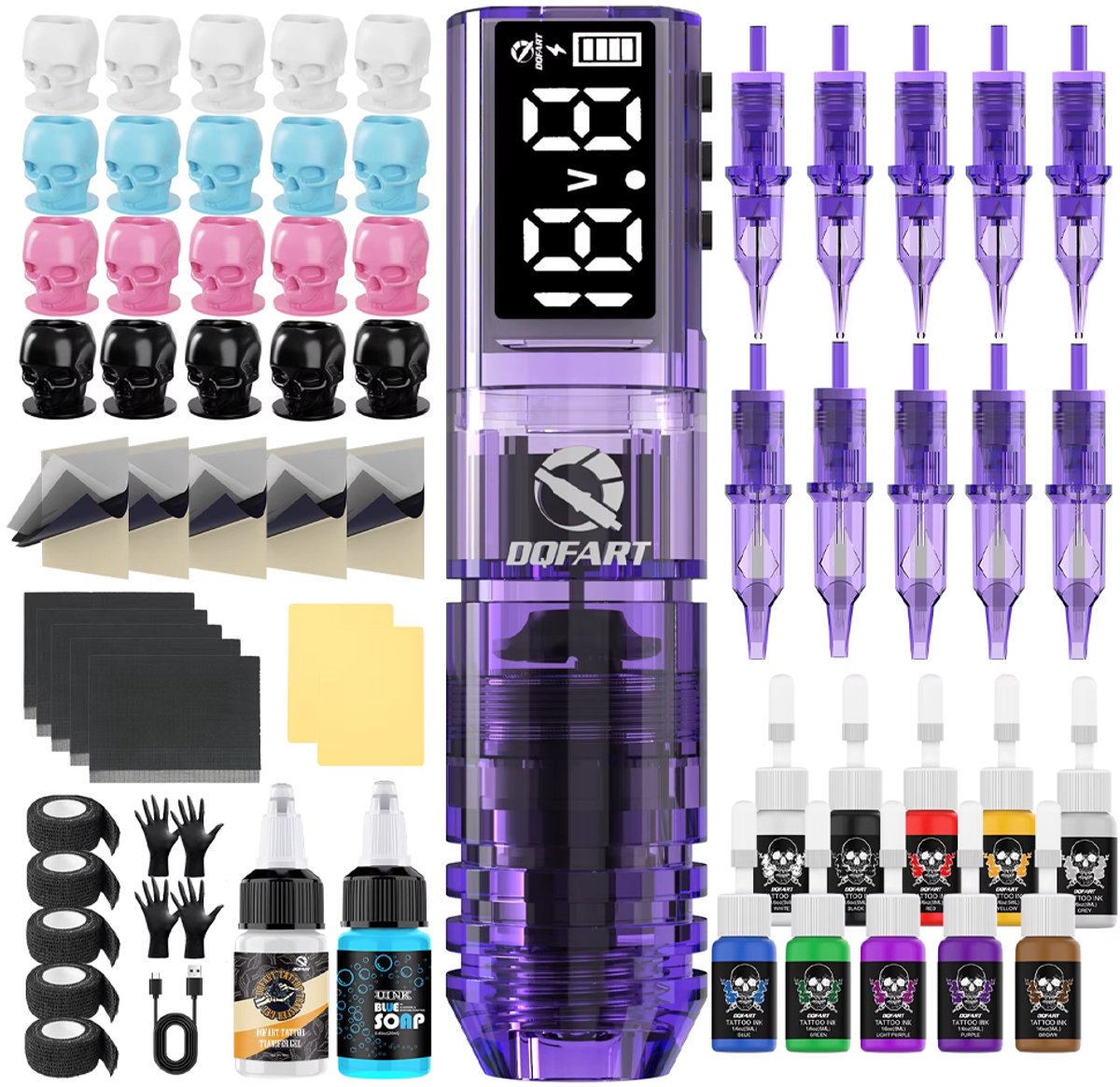 Tattoo Machine set - Compleet - Tatoeage Pen - Inkt - Naalden