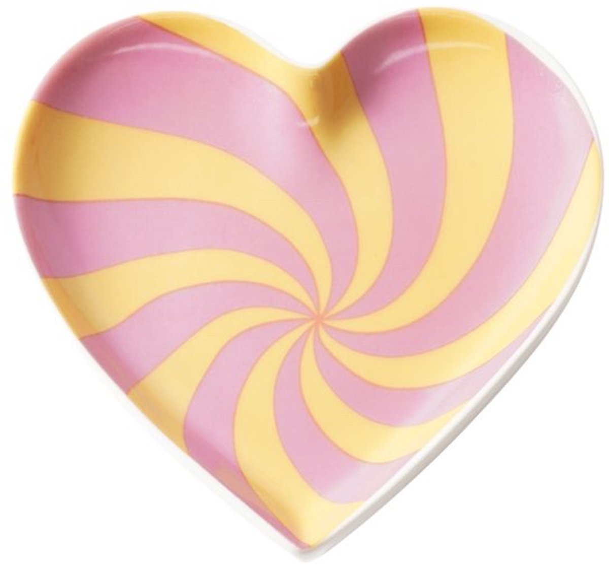 Sieraden Schaaltje | Swirly | Hart Roze / Geel | 9.5 cm | Amberblok schaaltje | Amuse | Nieuwe woning | Verhuisd | Woonaccessoires | Woonaccessoire | Decoratie | Decoratief | Deco | Vrienden | Moederdag | Vakantie | Sushi | Bonbons | Accessoires