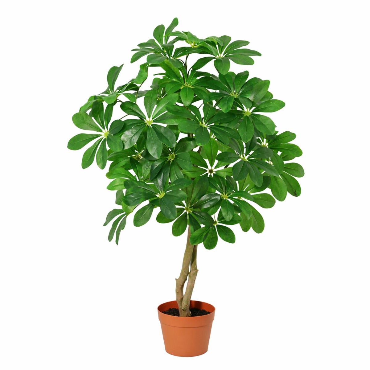 Florafy Kunstplant Schefflera Arboricola 120cm - Kunstplanten voor binnen - Onderhoudsvrij Groen
