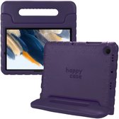 HappyCase Kinder Tablethoes Geschikt voor Samsung Tab A8 | Kindvriendelijke Hoes | Beschemhoes | Kinderhoes | met Handvat en Standaard | Paars