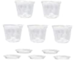 Orchidee Pot Set - Plantenbakken Ademend - Planten Verzorgen - Met Drainage Gaten - 5 Stuks 14CM - Transparant