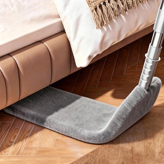 Telescopische Plumeau - Uitschuifbare Borstel - Huis Schoonmaken - Flexibele Kop - 65 cm Lengte - Grijs — afbeelding 5