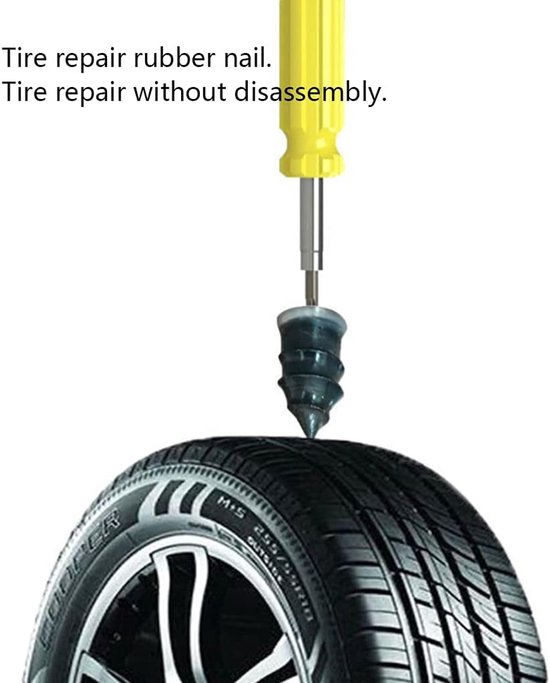 Band Reparatie Nagels - Punctie Kit - Band Punctie Reparatie - Hoge Verbindingssterkte - 10 Stuks - Zwart — afbeelding 2