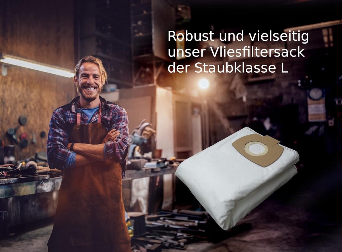 Stofzuigerzakken - Filterzakken - Stofvrij Werken - Microvlies Materiaal - 10 Stuks - Wit