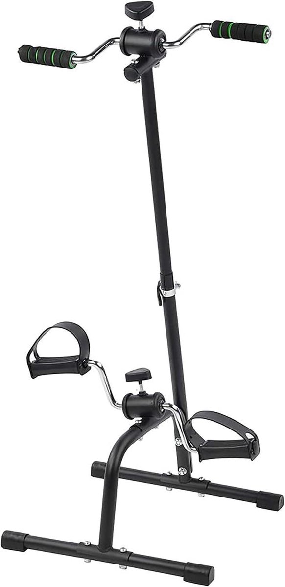 Oefenfiets Indoor - Mini Hometrainer - Revalidatie Fitness - Verstelbare Weerstand - 47 cm Hoog - Grijs