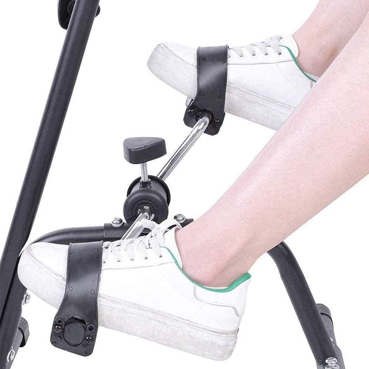 Oefenfiets Revalidatie - Pedaal Trainer - Spierversterking Mobiliteit - Verstelbare Weerstand - 40x40x96 cm - Zwart