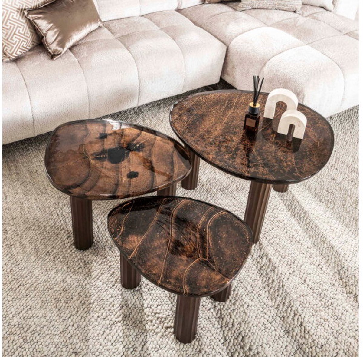 Meubelplaats Salontafel M Eclips - Koper antiek finish Naturel