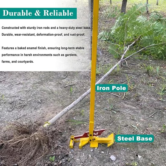 Palentrekker - Hekpaalverwijderaar - Palen Verwijderen - Verstelbare Klem - 138 cm - Zwart — afbeelding 2