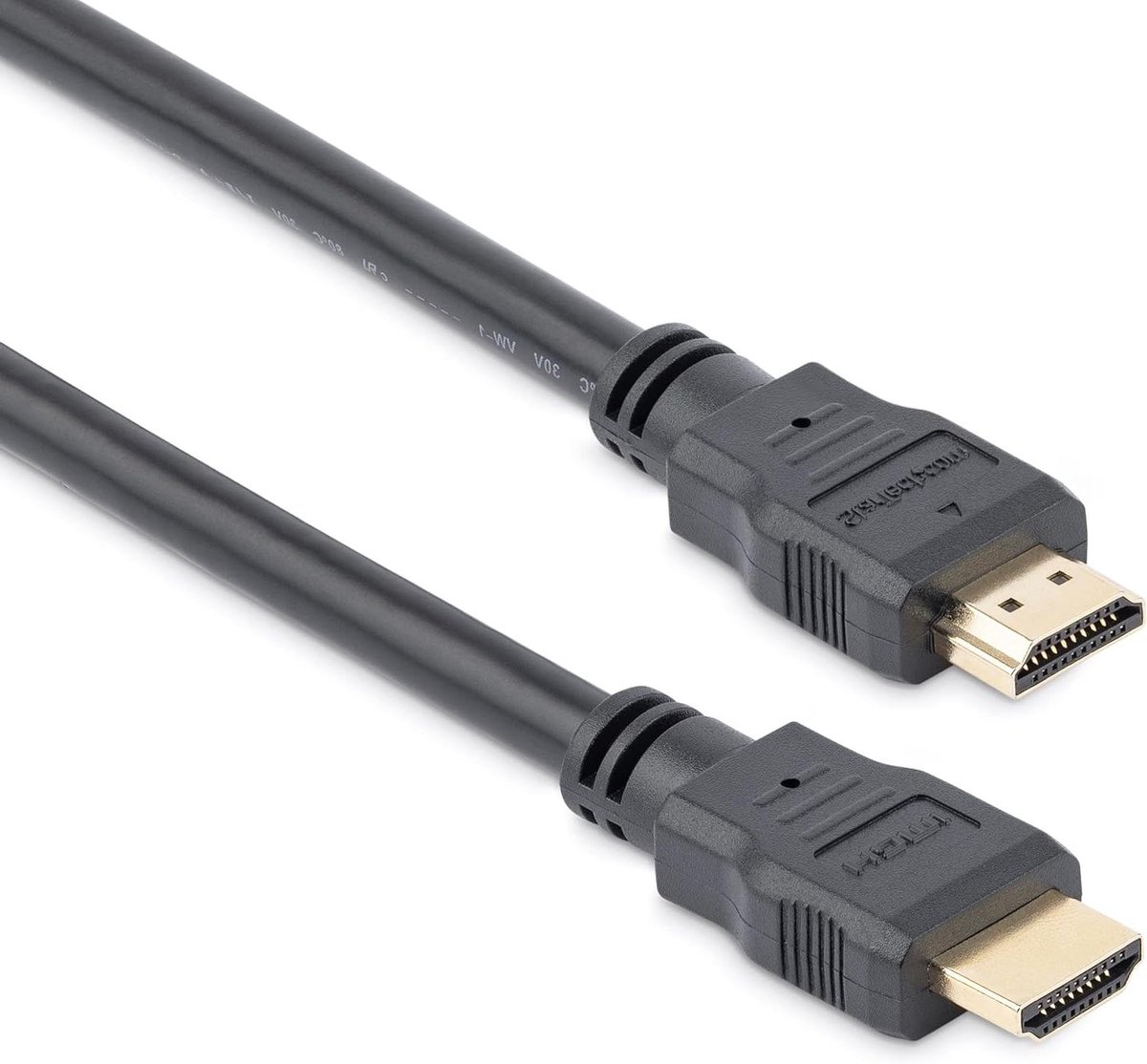 HDMI Kabel - Ultra HD - Beeldoverdracht - Goudkleurige connectoren - 30cm - Zwart