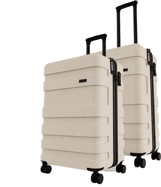Kofferset - 143L - Trolleyset TSA 2-delig - Handbagage en groot - Norix Limestone Grey