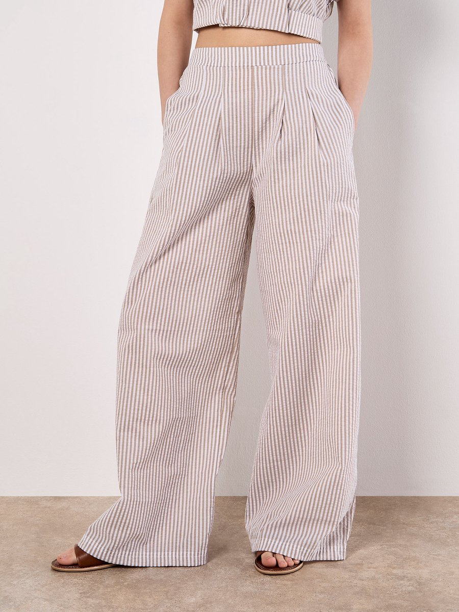 Gestreepte broek met wijde pijpen