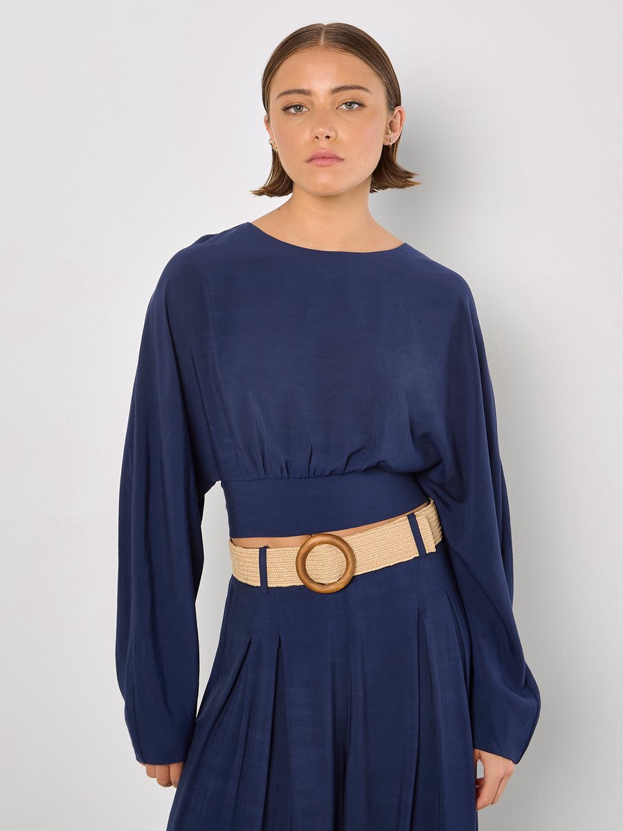 Crop-top met gespleten rug