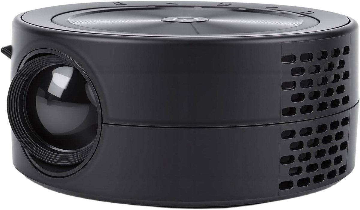 Draagbare Projector - Mini Beamer - Thuisbioscoop Creëren - Oogvriendelijk Diffuus Beeld - 1080P Resolutie - Zwart