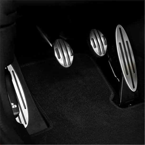 Pedaal Pad - Auto Pedalen - Soepel Schakelen - Antislip Oppervlak - 50 g - Zwart met Zilver — afbeelding 2
